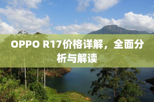 OPPO R17價(jià)格詳解，全面分析與解讀